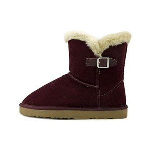 Style & COMPANY Womens Burgundy Cold Weather Tiny 2 Round Toe Leather Booties 7